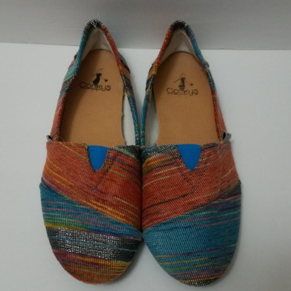 Corkys Sue 7 Multicolor Slipon Nwot - Picture 2 of 6